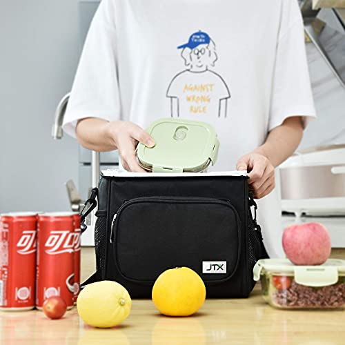 Jtx Insulated Lunch Bag For Women, Portable Cooler Lunch Box For Office Work/School/ Picnic Beach, With Adjustable Shoulder Strap For Women Men Adult Kids (Black) #TOP4