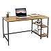 Produktbild YOLEO Schreibtisch Computertisch Bürotisch 120 x 60 x 75CM Gaming Tisch Home Office Workstation Industriestil aus Metall und Holz 2 Regalfächer