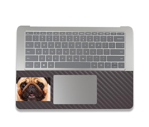 Image of MightySkins Carbon Fiber Skin Compatible with Microsoft Surface Laptop Studio 2 (2023) Full Wrap Kit - Pug | Protective, Durable Textured Carbon Fiber Finish | Easy to Apply | Made in The USA