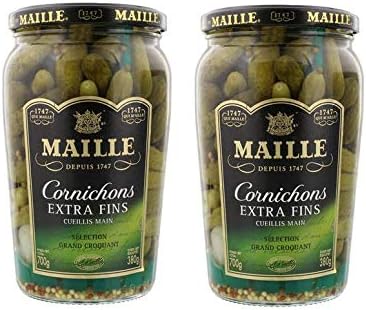 French Extra Fine Gherkins Maille-Cornichons Extra Fins- 2 x 220 gr