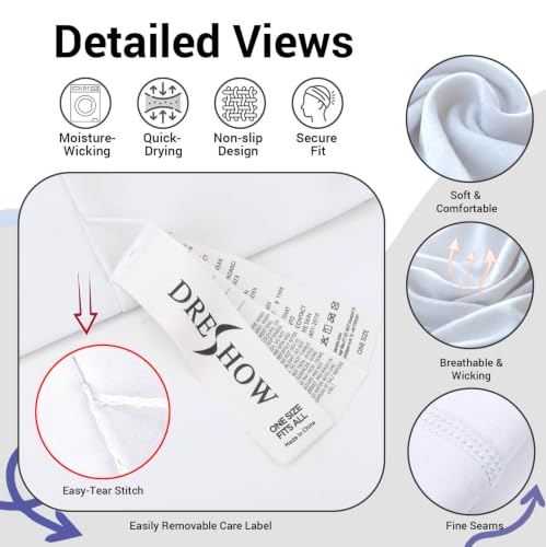 Image of DRESHOW Sport Headbands for Women Non-Slip Sweat Wicking Headband Cooling Sweatband for Outdoor Sports Unisex Workout Hair Bands for Running Fitness Yoga Cycling