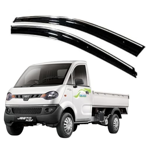 Image of CAR SAAZ Chrome Line Door Visor for Jeeto (Set of 2Pcs) | Rain Guard | Wind Deflector