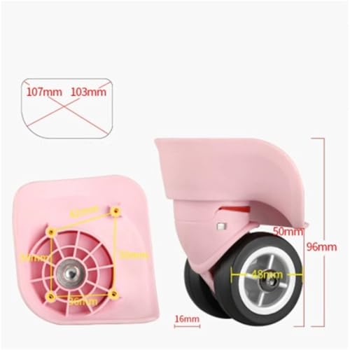 Replacement Wheels For Suitcases Rubber Wheels Trolley Parts For Customs Box Suitcase Universal 360 Degree Swivel(5set)2