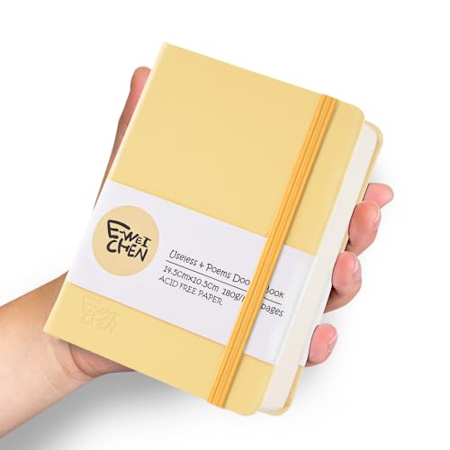 Image of 5.7x4.1in Hardcover Blank Sketchbook for Drawing 180gsm 96Pages,Yellow