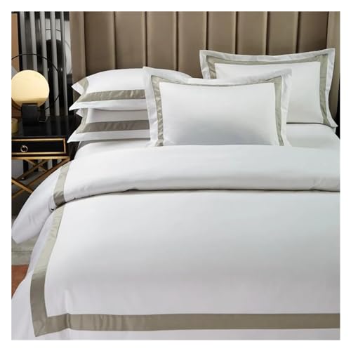 Ensemble de literie anti-plis en coton deluxe blanc 600TC pour un sommeil réparateur