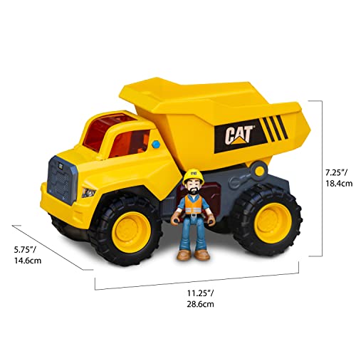 Cattoysofficial Funrise Cat Light & Sound Power Action Crew Battery Operated - Dump Truck, Yellow, (83201) #TOP5