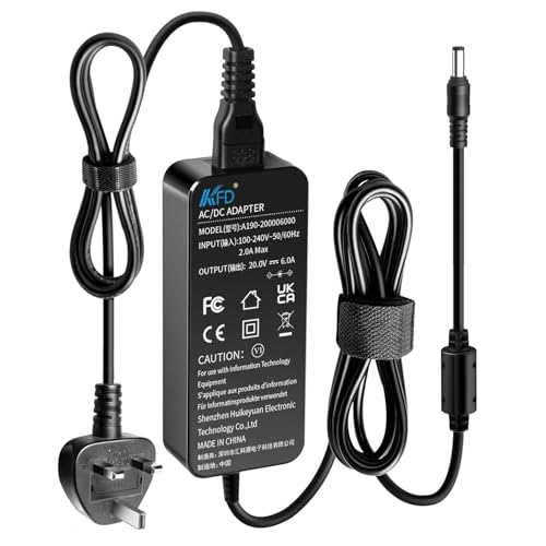 KFD 20V/19V 6A 120W Power Supply Adapter for ASUS ROG Strix OLED XG27AQDMG Gaming Monitor, ASUS ExperCenter PN65 PN64 PN54 ASUS NUC 15 Pro/15 pro plus/14 Pro AI MINI PC AC Adapter Power Cord Cable