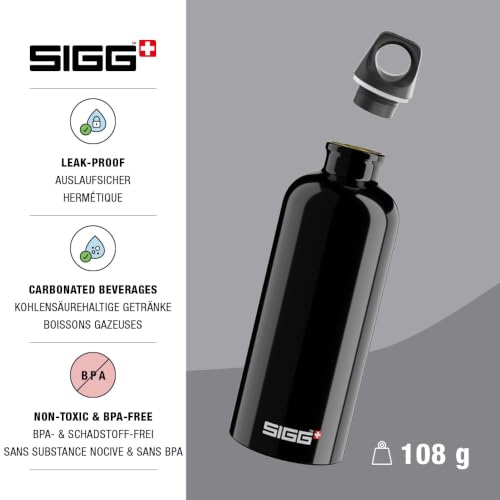 SIGG - Botella de Agua de Metal Reciclado Traveller - Hecho en Suiza - Para Bebidas Carbonatadas - Sin BPA - 20 Oz miniatura 3