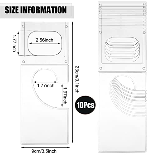 Kathfly Plastic Closet Dividers (10 Pack), Transparent, Rectangle, Organize Clothes