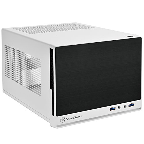 SilverStone Technology Mini-DTX Small Form Factor Computer Case SG13WB-Q Black/White