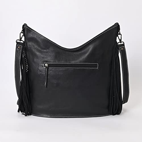 Image of Leather Cross Body Bag Purse for Woman Sling Bag Cowhide Handmade Western Shoulder Bags With Adjustable Strap 12x14 in