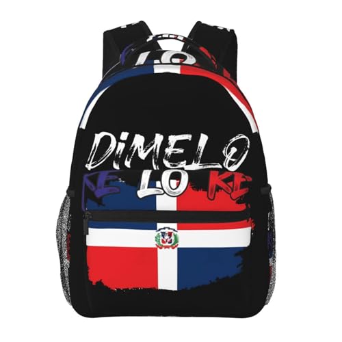 Dominican Republic Flag Backpack Casual Laptop Backpack Double Shoulder Bag Lightweight Backpack For Women Men Travel