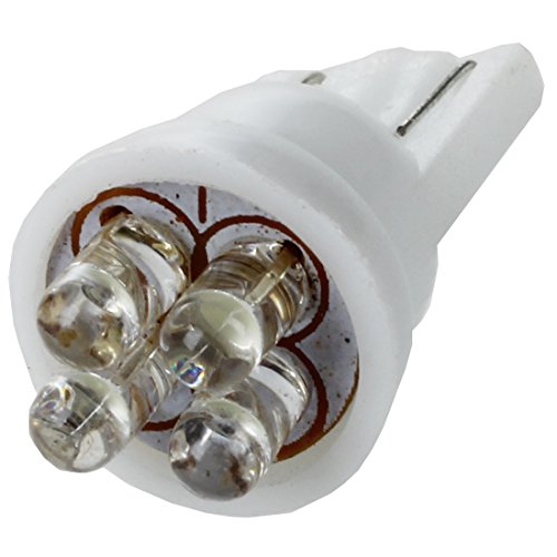 Bloepum 10 X Car White 4 LED T10 168 Bulb Wedge Light Lamp 12V