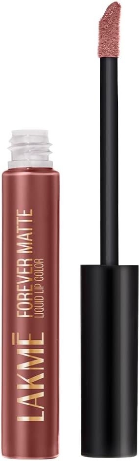 Lakme Forever Matte Liquid Lip Colour, Long-Lasting Liquid Lipstick, Lightweight & Transferproof, Smudgeproof - Nude Hue 5.6ml