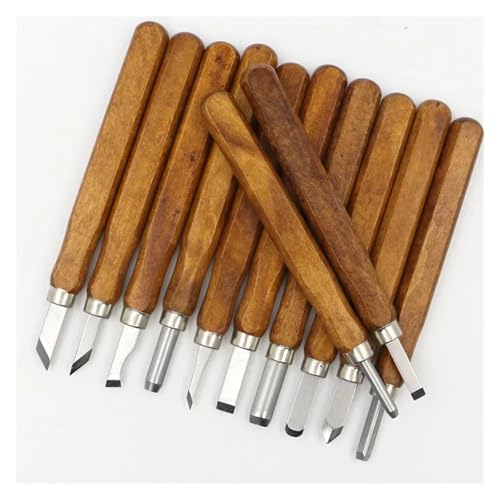 ZZaomx 木工彫刻刀 12個セット 木工彫刻刀 手作りツールセット