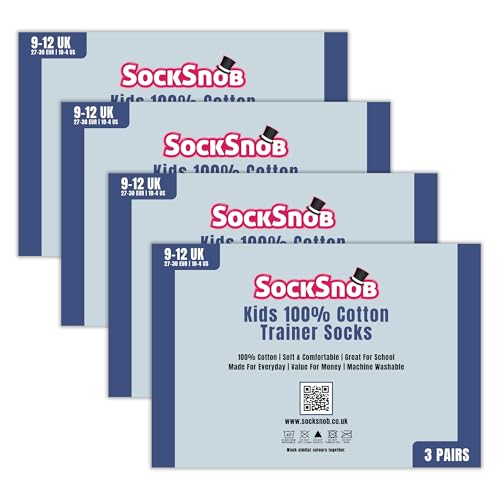 Kids 100% Cotton Ankle Socks | Sock Snob | Girls & Boys No Show Trainer Socks2