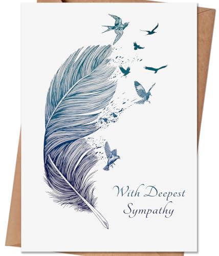 Carte de condoléances avec enveloppe blanche correspondance de deuil et message de sympathie
