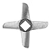 Generic Meat Grinder Blade, Steel Food Grinding Blade, Universal Steel Cross Shaped Professional Kitchen Mincers Cutter Part Knife Replacement (No. 32)