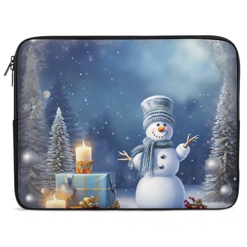 Funda para portátil 13 pulgadas diseño navideño muñeco nieve miniatura 1