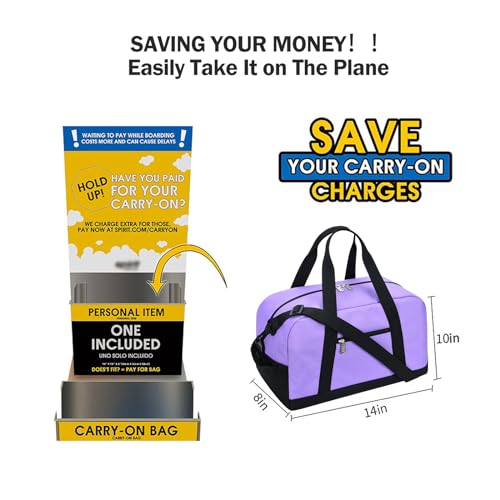 Image of Apenze Small Gym Bag 14 inch lightweight Carry On Mini Duffel Bag for Travel Sport - Purple