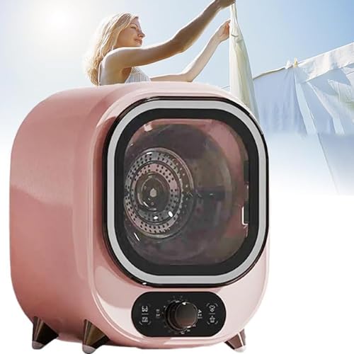 DPQYJPP Mini Secadora con ventilación, Secadora de Mesa portátil, Secadora de Condensador Independiente, Secadora de Tela eléctrica portátil, Capacidad de Carga de 0,8 kg,Pink