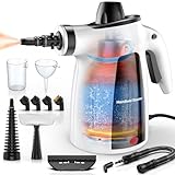 LABIGO Steam Cleaner, Pressurized Handheld Multi-Surface Natural Steam Cleaner with 12pcs Accessory & Safety Lock, Portable Steamer for Cleaning Home, Kitchen, Bathroom, Car, Upholstery, Grout, Window