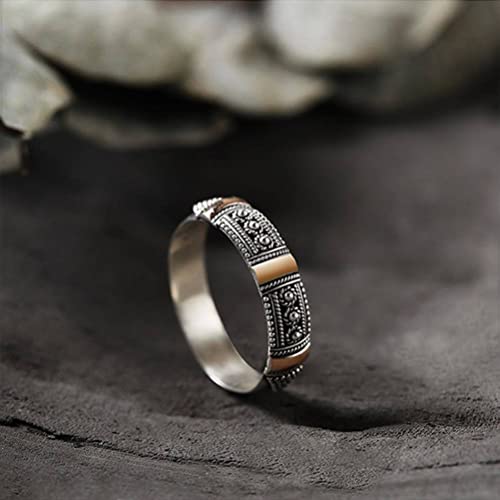 Bague rétro argent 925 thaï torsadé : cadeau idéal pour amoureux