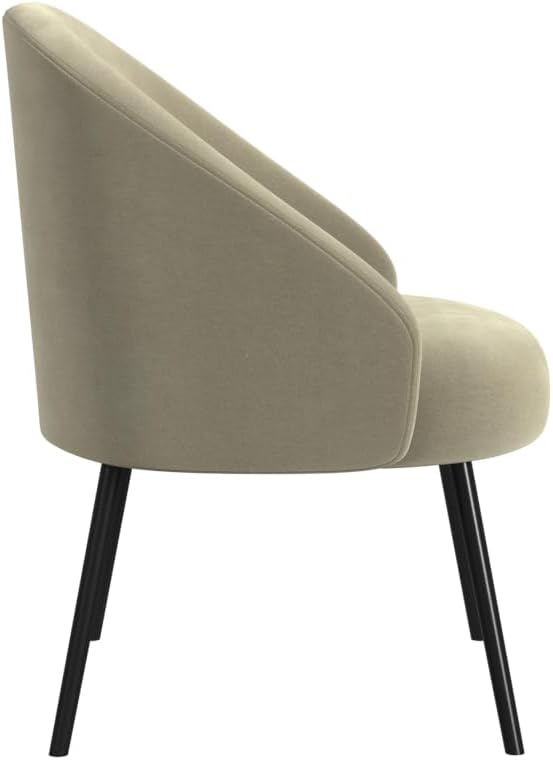 Homepop Home Decor | Upholstered Modern Accent Chair | Accent Chairs for Living Room & Bedroom | Decorative Home Furniture, Taupe Velvet