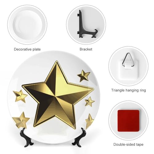 Plato Decorativo de Porcelana 7 pulgadas con Soporte miniatura 3