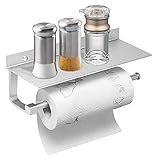 Hoimpro Paper Towel Holder Wall Mounted for Kitchen 13 Inch, Bathroom Tissue Roll Hanger with Mobile...