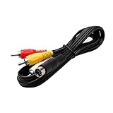 Replacement 9-pin Male to 3-pin RCA Male Stereo AV Cable, 9-pin to RCA Audio and Video Composite Cable, Compatible with Mega Drive 2 3, Sega Genesis 2 (6FT)