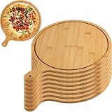 Photo Gallery 6 pezzi set taglieri per pizza in bambù - pala per pizza in legno con manico, tagliere rotondo e vassoio da servizio per casa e ristorante, design leggero e resistente Photo Gallery 6 pezzi set taglieri per pizza in bambù - pala per pizza in legno con manico, tagliere rotondo e vassoio da servizio per casa e ristorante, design leggero e resistente