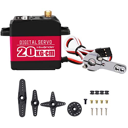 20KG Digital Servo Full Metal Gear High Torque, Aluminium Case Waterproof for Robot DIY (Control Angle 180)