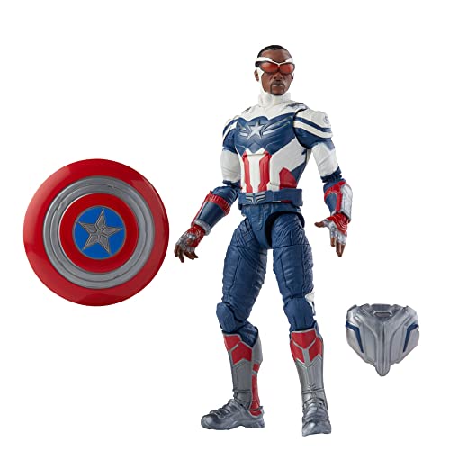 Avengers Hasbro Marvel Legends Series 6-inch Action Figure Toy Captain America: Sam Wilson Premium Design and 2 Accessories, for Kids Age 4 and Up - Image 4