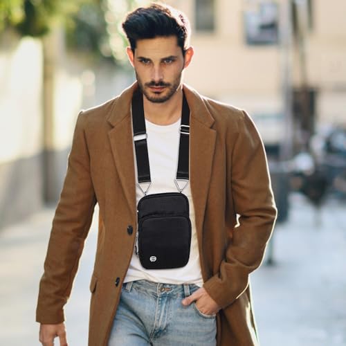 Sac banane tendance pour homme, pochette de poitrine compacte et imperméable multiposition