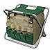 Taburete de jardín plegable, taburete de camping portátil, portaherramientas de jardín, con bolsa de asas para almacenamiento de jardín, para pesca, playa, camping, senderismo, picnic, viaje, barbacoa