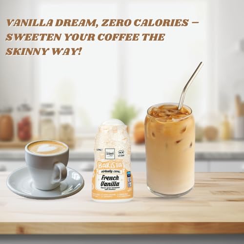 The Skinny Food Coffee Flavour Vegan Syrup Bundle Pack - Salted Caramel, French Vanilla & Hazelnut Praline Concentrate With Sweetener 60Ml X Pack Of 3 - 6