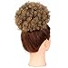 AISI QUEENS Synthetic Afro Puff Curly Hair Ponytail Short Kinky Curly African American Wrap Updo Drawstring Hair Extensions with 2 Clips(1B/27)