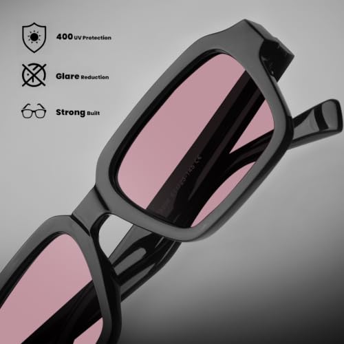 Image of SAM AND MARSHALL TROY Sunglasses I 400UV Protection I Rectangle Shape Sunglass I Men & Women