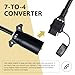Dogary 7 Way to 4 Way Trailer Harness Cable Adapter, High-power Plug and Play Electrical Extended Jacketed Cable with Seal Cover, Universal Pigtail Wiring Harness, for Most Cars Trucks RV (Black)