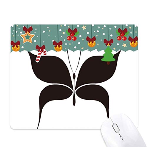 Tapis de souris fée papillon en caoutchouc souple haute précision noir