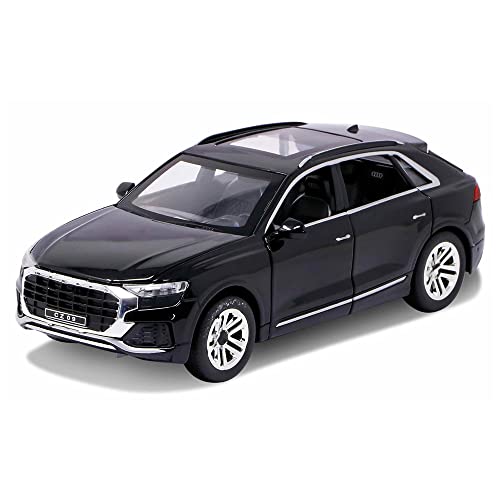 Image of 1 /24 Big Q8 Toy Car Metal Pull Back Diecast Car with Openable Door and Light Sound Gifts Toys for Kids
