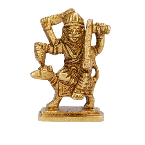 Image of Handmade Antique Brass Hindu diety bhairav Baba Idol
