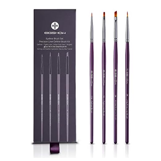 Eyeliner Makeup Brush Set - Abgewinkelter Linerpinsel, Tight Liner Brush, Definer Brush, ultrafeiner Liner Brush Kit für detaillierten Präzisions Eyeliner, Augenbrauenfüllung