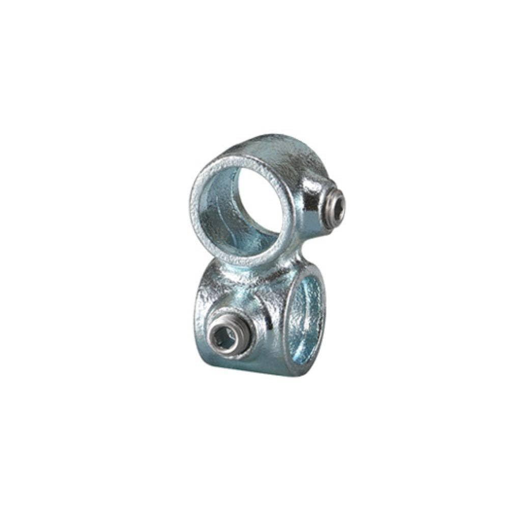1pcs DN25（ID 35mm） 90°Cross 3-Way Tees Tube Connectors Joint of Galvanized malleable Steel Pipe Fittings, Used for guardrail Installation Handrail System