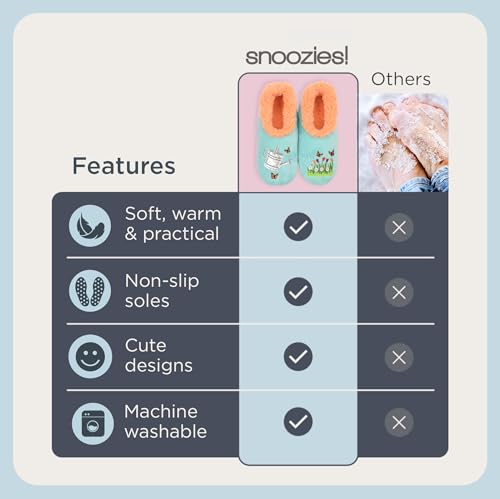 Image of Snoozies Slipper Socks -Funny Quote House Slippers for Women, Non-Slip Fuzzy