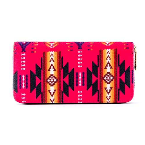 Printed Fleece Wrapped Women's Wallet, Zippered