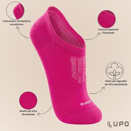 Kit Com 9 Pares De Meias Lupo Sport Soquete Femininas Invisível Original Ref. 3271…