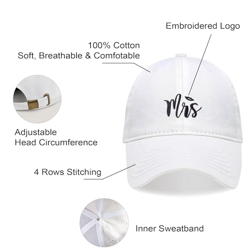Image of Mr and Mrs Hats for Honeymoon Essentials,Engagement Gifts for Couples,Wedding Gifts for Bride and Groom