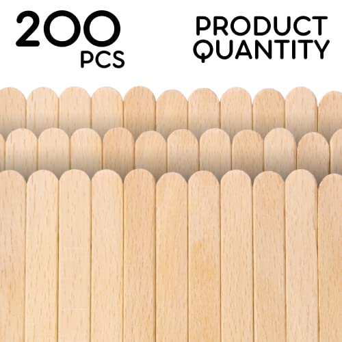 200Pcs Jumbo Popsicle Sticks For Crafts 6Inch Wood Sticks For Crafts Jumbo Craft Sticks Bulk Large Popsicle Sticks For Crafts And Art Supplies #TOP2